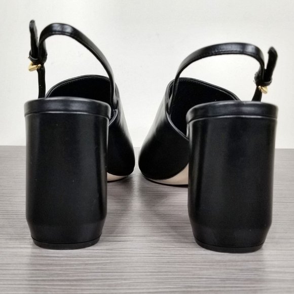 Prada Slingback 85mm Sandals, Black Leather, Size 6.5 US / 36.5 - Picture 5 of 11